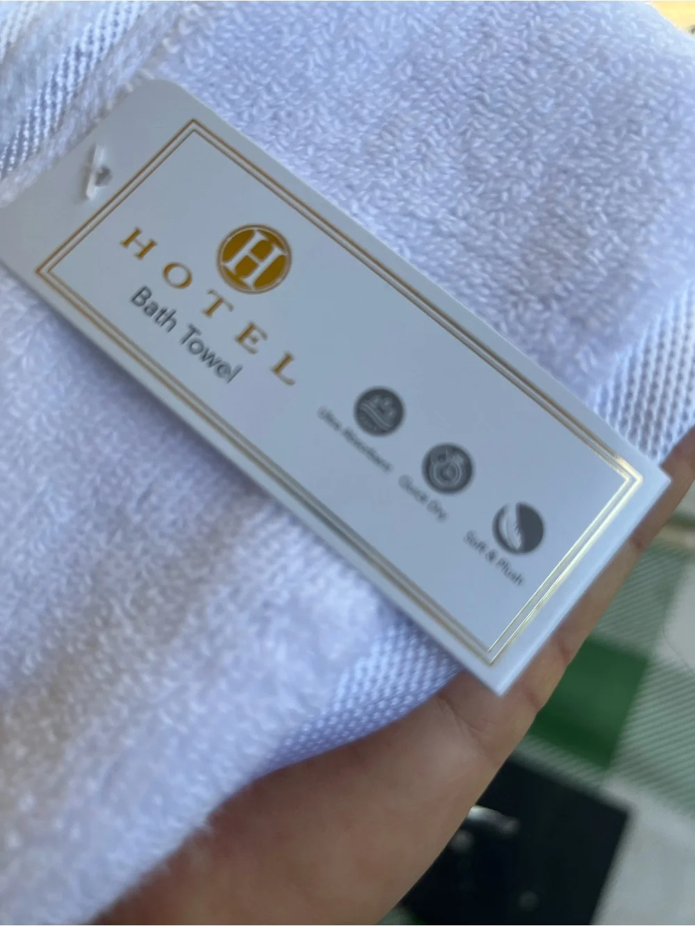 Hotel Classic White set of 2 Bath Towels 100% Soft Absorbent Cotton